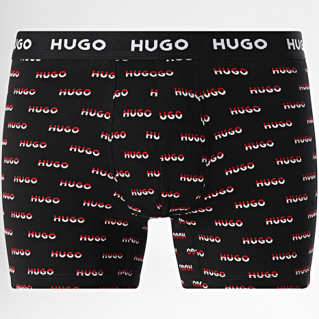 HUGO - Lot De 3 Boxers Design 50532559 Noir Rouge Blanc