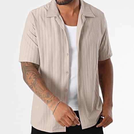 KZR - Chemise Manches Courtes Texturé 227 Beige