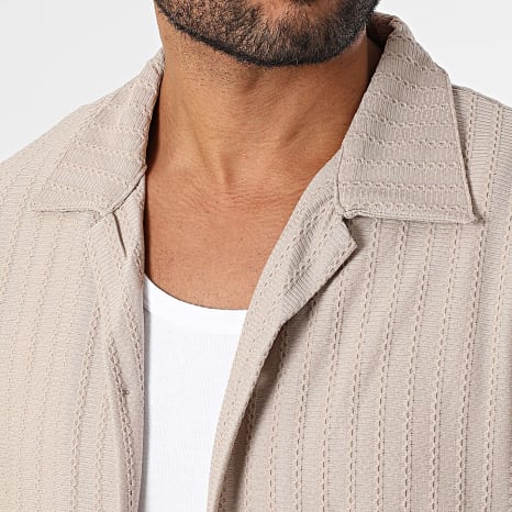 KZR - Chemise Manches Courtes Texturé 227 Beige