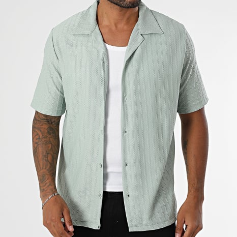 KZR - Chemise Manches Courtes Texturé 227 Vert Clair