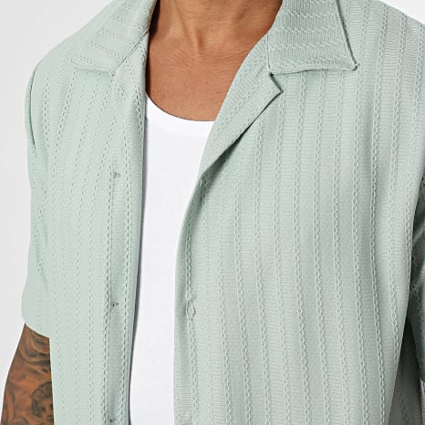 KZR - Chemise Manches Courtes Texturé 227 Vert Clair