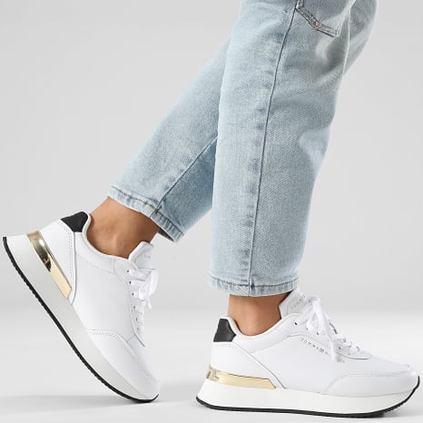 Tommy Hilfiger - Baskets Femme Chic Fashion Runner 8695 White Black