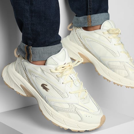 Lacoste - Baskets L003 Neo Shot 225 Off White Marrón claro
