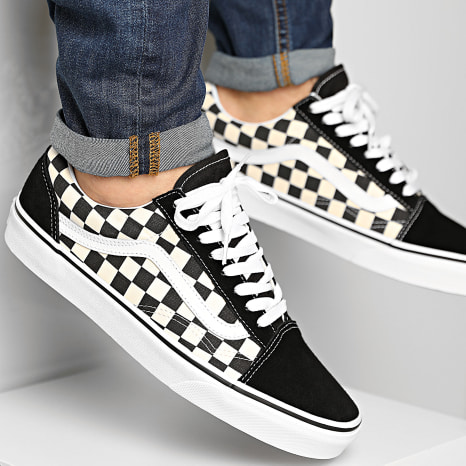 Vans - Baskets Old Skool A38G1P0SA Primary Check Negro Blanco