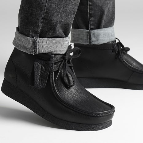 Clarks - Wallabee Evo BT Black Leather shoes - Ryses