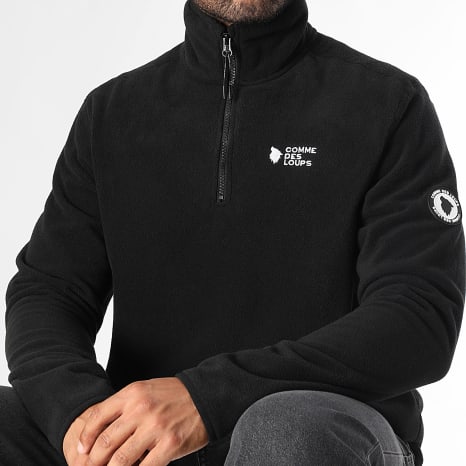 Comme Des Loups - Felpa Pile Collo Zip Felpa Phoenix Nero