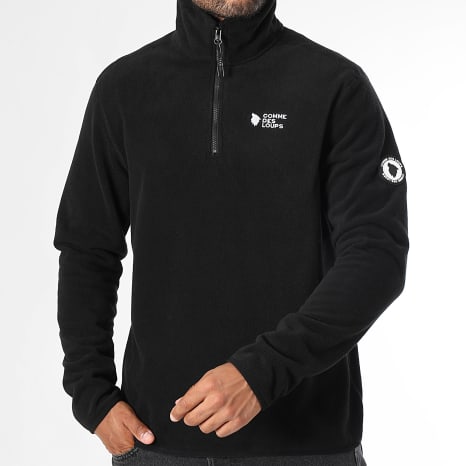 Comme Des Loups - Felpa Pile Collo Zip Felpa Phoenix Nero