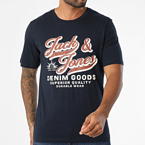 Jack And Jones - Pack De 5 Camisetas Con Logo Blanco Negro Verde Caqui Azul Marino Gris