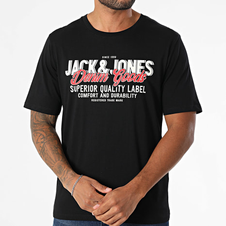 Jack And Jones - Pack De 5 Camisetas Con Logo Blanco Negro Verde Caqui Azul Marino Gris