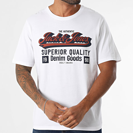Jack And Jones - Set van 3 witte marinegroene kaki T-shirts met logo