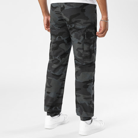 Fins de Séries - 3898 Pantalones cargo relajados de camuflaje gris marengo