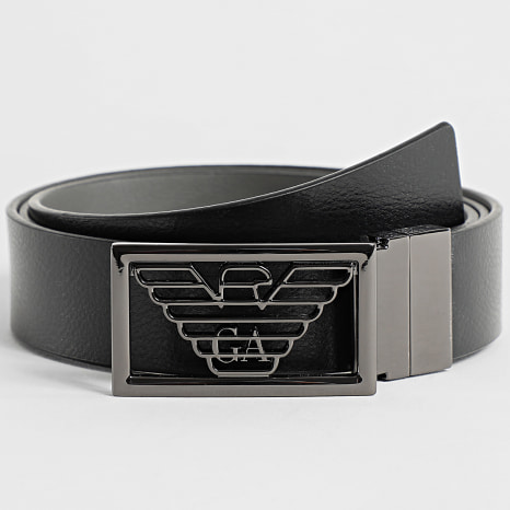 Emporio Armani - Cinturón reversible Y4S507-Y134J Negro Gris