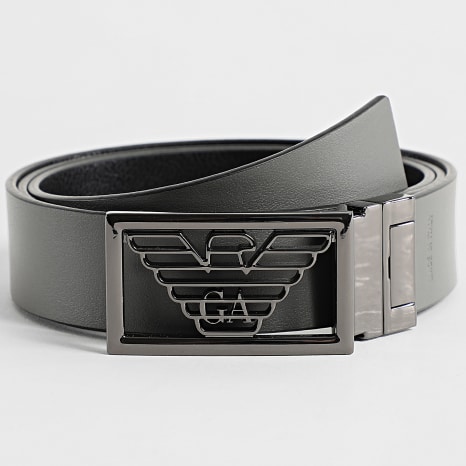 Emporio Armani - Cinturón reversible Y4S507-Y134J Negro Gris