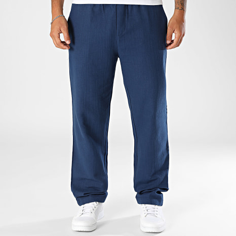 ADJ - Pantalon Effet Lin 041 Bleu Marine