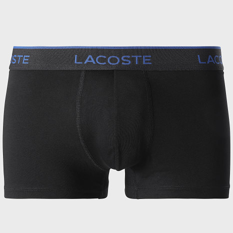 Lacoste - Lot De 3 Boxers Classic Noir Blanc Bleu Roi Vert