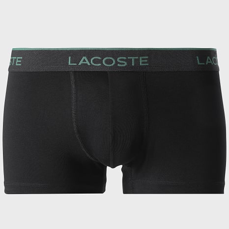 Lacoste - Lot De 3 Boxers Classic Noir Blanc Bleu Roi Vert