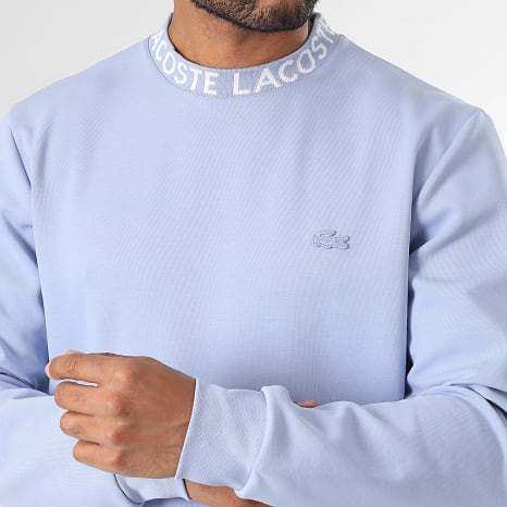 Lacoste - Sweat Crewneck Logo Brodé Crocodile Ton Sur Ton Classic Fit Lilas