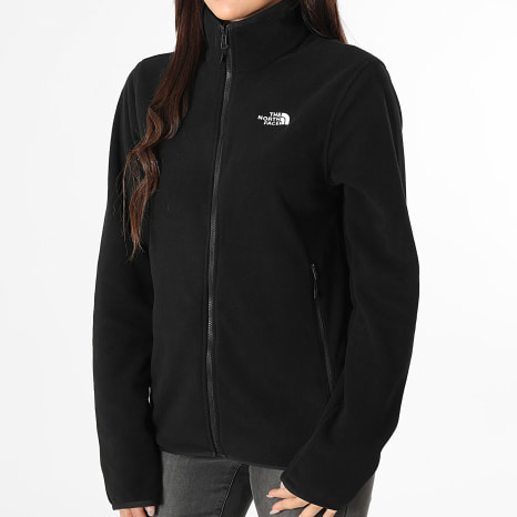 The North Face - Glacier A8D2F Chaqueta con cremallera de forro polar para mujer Negro
