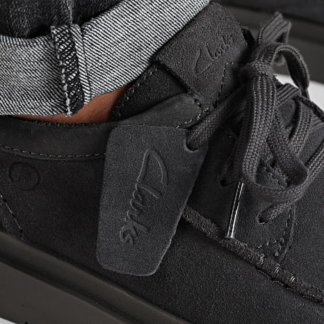 Clarks - Zapatos Polden Moc Ante Gris Oscuro
