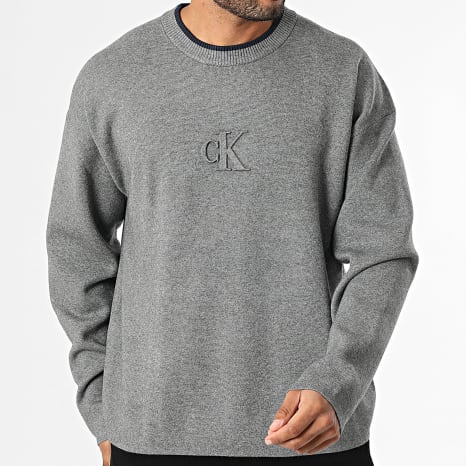 Calvin Klein - Pull 300G Gris Chiné
