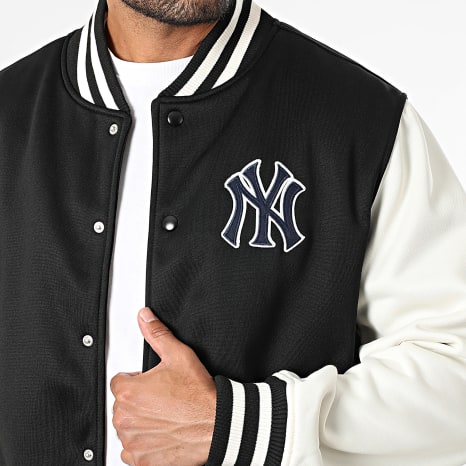New Era - Chaqueta Teddy MLB NY Yankees 60684282 Negro Beige Claro New Era - Chaqueta Teddy MLB NY Yankees 60684282 Negro Beige Claro