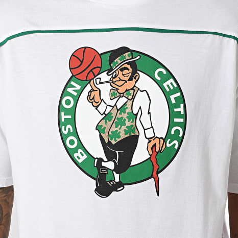 New Era - Tee Shirt NBA Piping Boston Celtics 60684288 Blanc