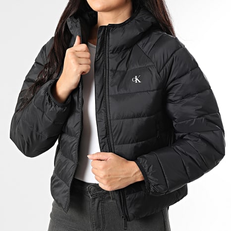 Calvin Klein - Doudoune Capuche Zippée Femme 7C510 Noir