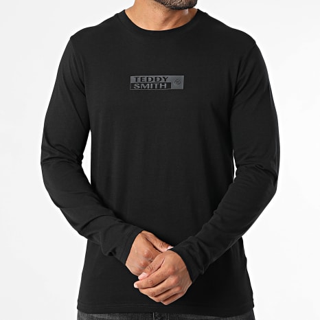 Teddy Smith - John 11017841D Camiseta manga larga regular negra