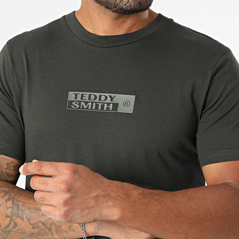 Teddy Smith - Tee Shirt Regular Fit John 11017824D Dark Khaki Green
