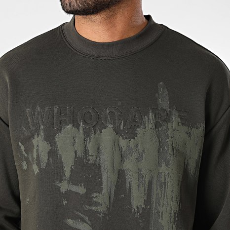 Uniplay - Sudadera oversize con cuello redondo 569 Verde caqui oscuro