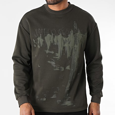 Uniplay - Sudadera oversize con cuello redondo 569 Verde caqui oscuro