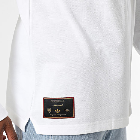 Adidas Sportswear - Polo Manches Longues A Bandes Arsenal Icon JM9396 Blanc