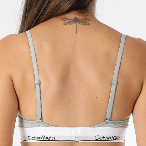 Calvin Klein - Soutien-Gorge Femme QF8508 Gris Chiné