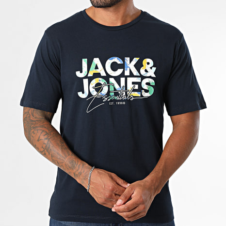 Jack And Jones - Tee Shirt Geplas Bleu Marine