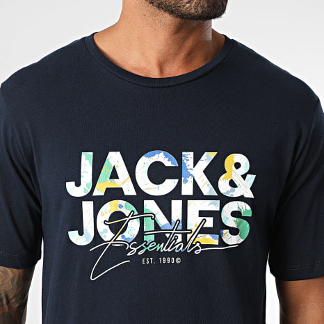 Jack And Jones - Tee Shirt Geplas Bleu Marine