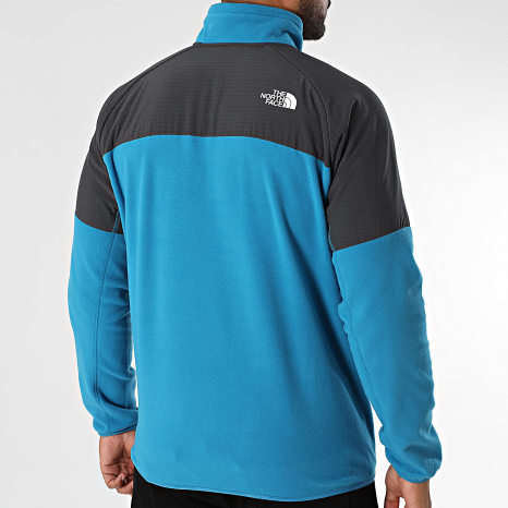 The North Face - Veste Polaire Col Zippé Glacier A89JH Bleu Clair Noir