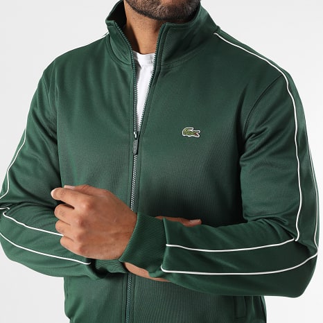 Lacoste ジャケット グリーン Lacoste - Crocodile Embroidered Logo Zip Jacket Regular Fit Green