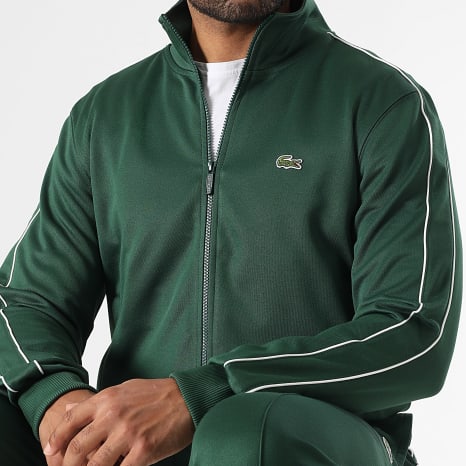 Lacoste - Crocodile Embroidered Logo Zip Jacket Regular Fit Green