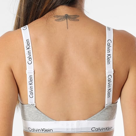 Calvin Klein - Soutien-Gorge Femme QF8504 Gris Chiné