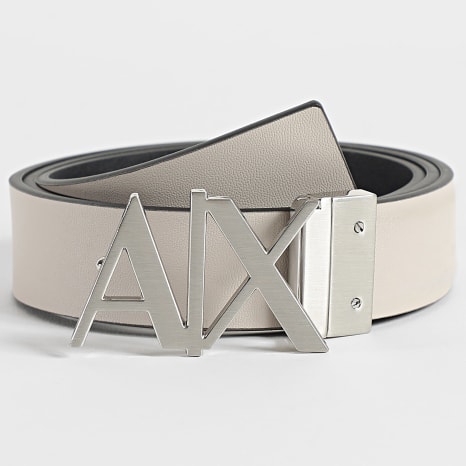 Armani Exchange - Cinturón Reversible 951017 CC505 Negro Beige Claro