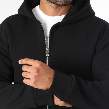 LBO - Sudadera con cremallera y capucha 2232 Negro