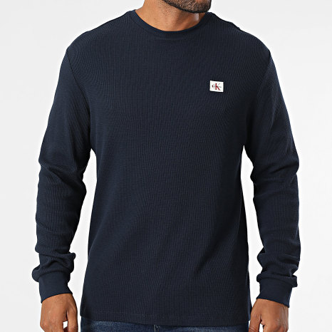Calvin Klein - Sweat Crewneck Waffle M217 Bleu Marine