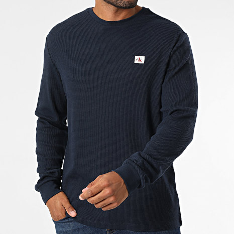 Calvin Klein - Sweat Crewneck Waffle M217 Bleu Marine