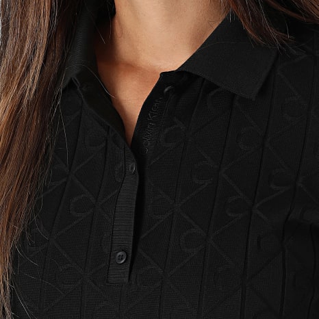 Calvin Klein - Damespolo met korte mouwen 4D208 Zwart Calvin Klein - Damespolo met korte mouwen 4D208 Zwart