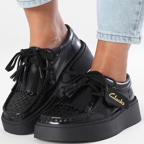 Clarks - Torview W Black Leather women's shoes - Ryses