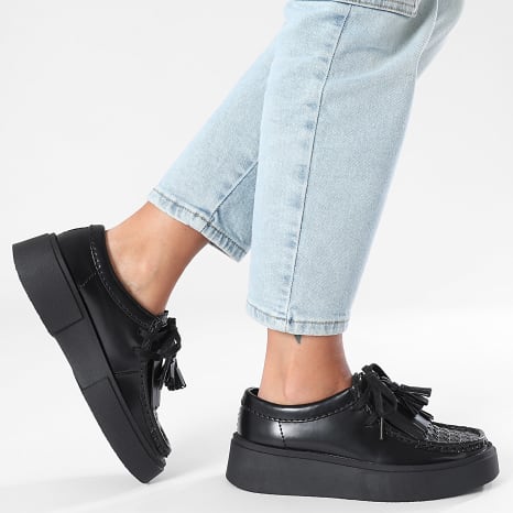 Clarks - Torview W Black Leather women's shoes - Ryses