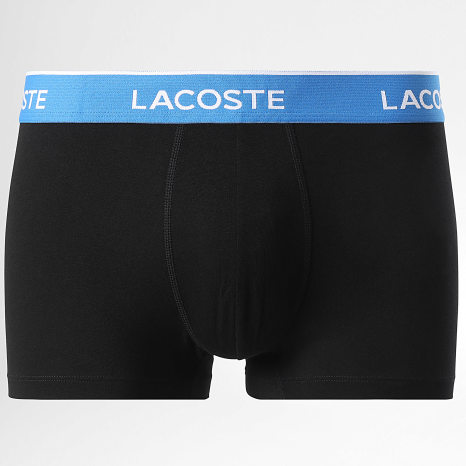 Lacoste - Lot De 5 Boxers Classic Noir Gris Bleu Marine Bleu Clair Vert