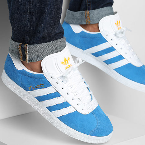 Adidas Originals - Gazelle Real Madrid JR4158 Blue Bird Footwear White Crew Yellow Sneakers
