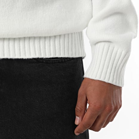 LBO - Premium Soft 2085 High Neck Sweater White