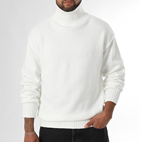LBO - Premium Soft 2085 High Neck Sweater White